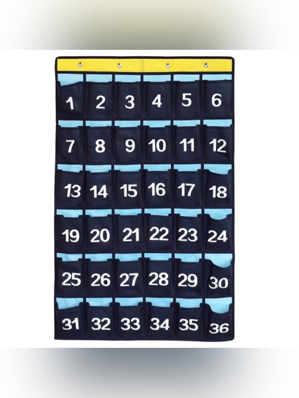 Pocket Chart Numbered 36-Pocket Hanging Organizer NIP
